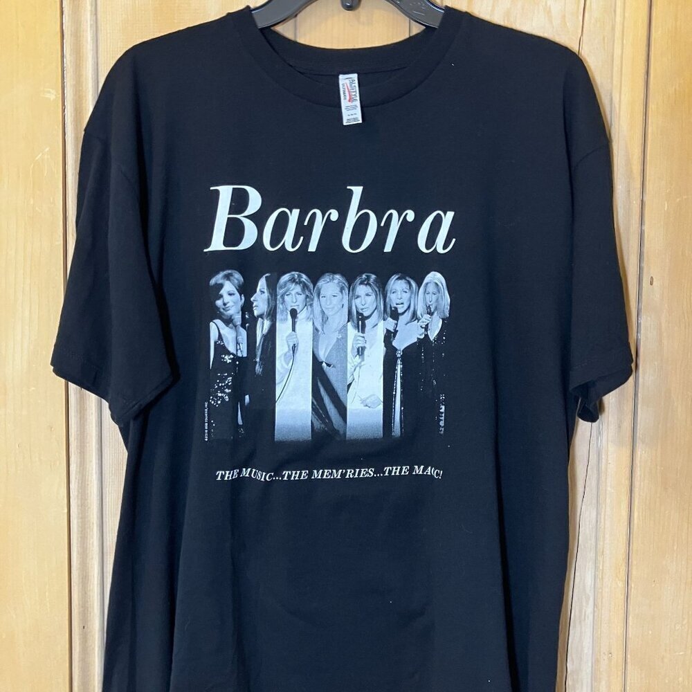 Alstyle Womens Vintage Y2K Barbra Streisand 2016 Tour Shirt Size XL Black AN EXC - Picture 3 of 9